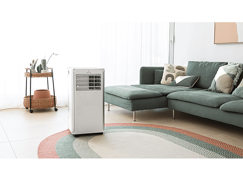 Aire acondicionado portátil - Cecotec ForceClima 9100 Soundless, 1010 W, 2268 fg/h, 4 modos, 2 velocidades, Silencioso, Mando a distancia, Blanco