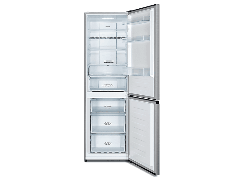 Frigorífico combi - Hisense RB390N4CCD, No Frost, 186 cm, 304 l, Circulación dinámica, Inox