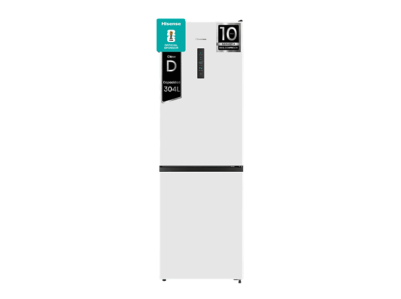 Frigorífico combi - Hisense RB390N4DWD, No Frost, 186 cm, 304 l, Multi Air Flow, Blanco