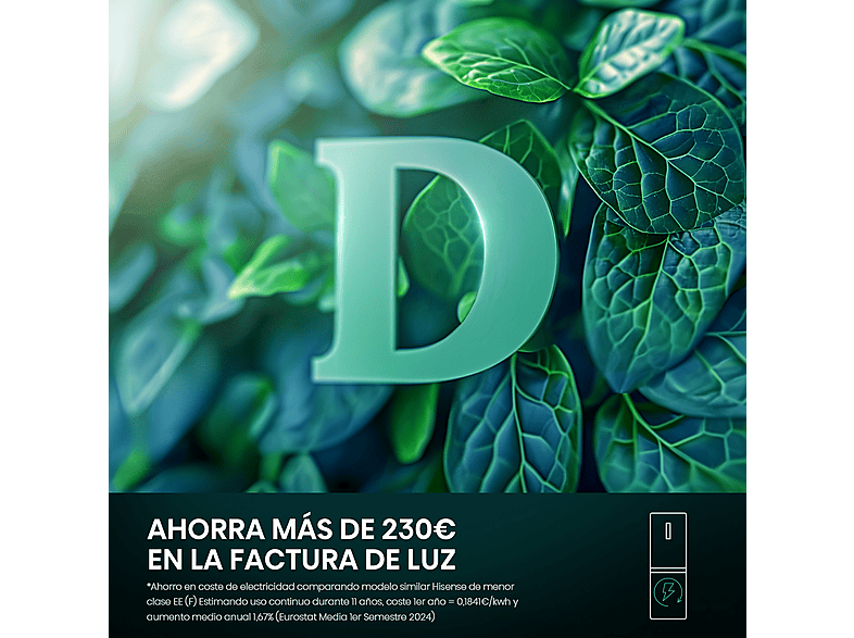 Frigorífico combi - Hisense RB390N4DWD, No Frost, 186 cm, 304 l, Multi Air Flow, Blanco