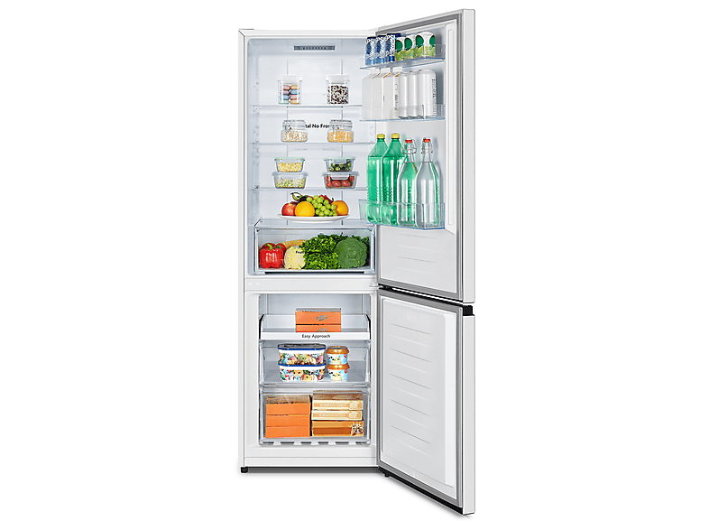 Frigorífico combi - Hisense RB372N4AWE, Total No Frost, 178.5 cm, 292 l, Iluminación LED, Super Freeze, Blanco