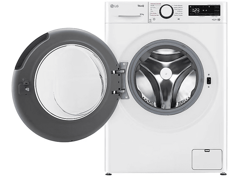 Lavadora carga frontal - LG F2WR5S8S6W, 8 kg, 12 programas, White