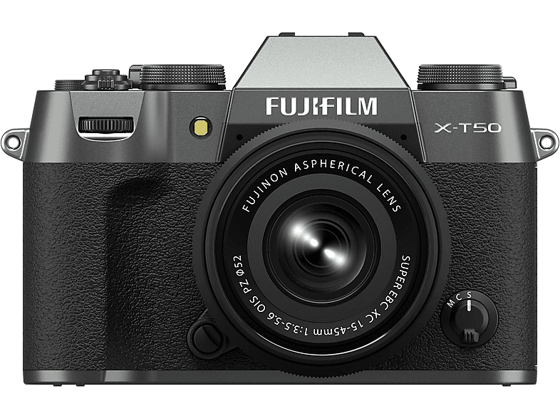 Cámara EVIL - Fujifilm X-T50, 40,2 megapixel, X-Trans CMOS, 6.2K (6240 x 3150 píxeles), Gris