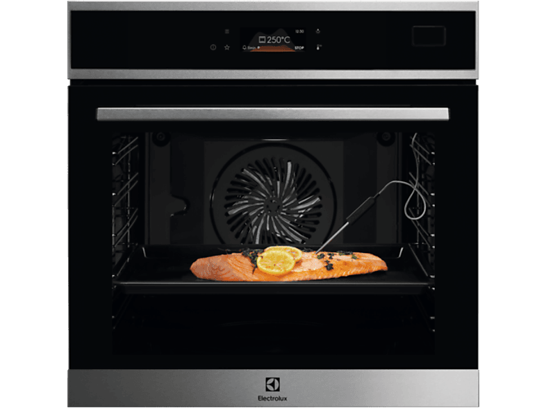 Horno a vapor - Electrolux EOB8S39X, Multifunción, Limpieza por vapor, 70 l, Sonda térmica, Pantalla táctil, 60 cm, Negro
