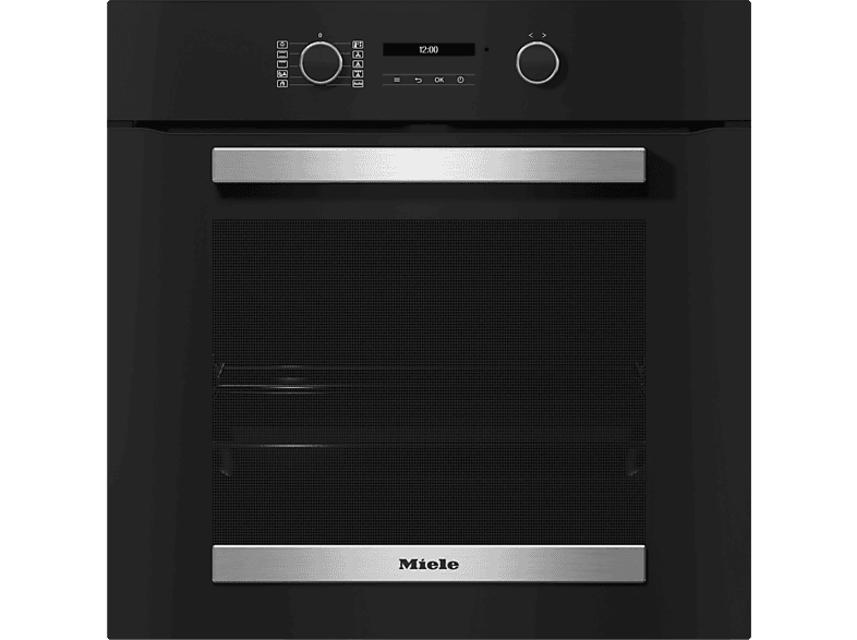 Horno - Miele H 2465 BP Active, Multifunción, Pirolítico, 76 l, 59.5 cm, Conectividad, Negro obsidiana