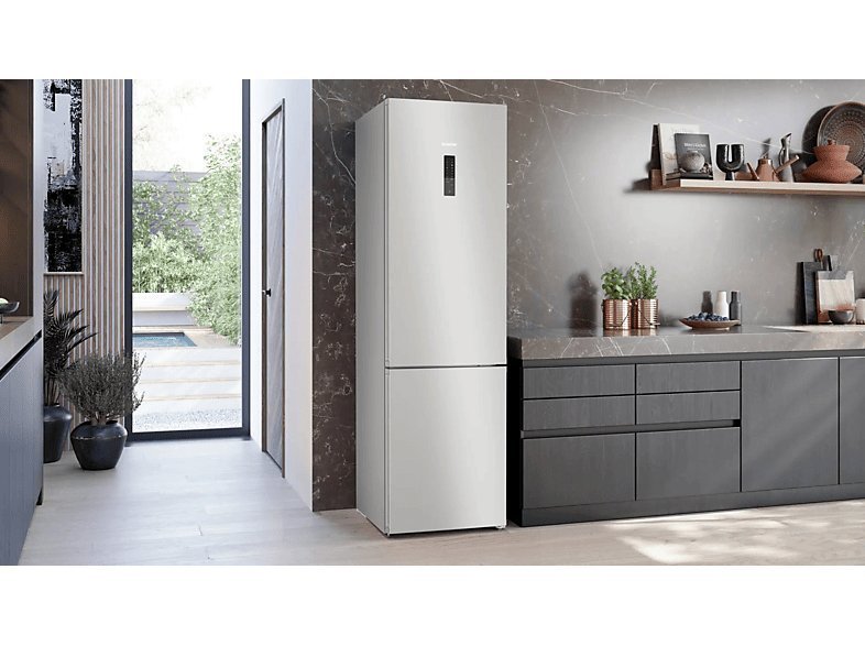 Frigorífico combi - Siemens KG39NXIBF, No Frost, 203 cm, 363 l, CajónHyperFresh 0 ºC, SuperRefrigeración, Inox
