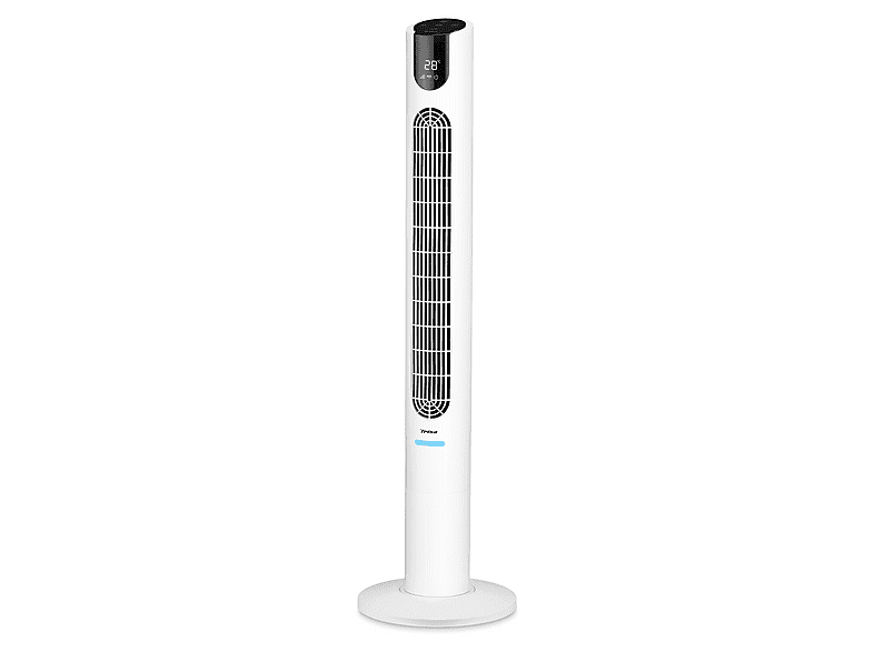 Ventilador de torre - Trisa 9359.7010, 28 W, 8 velocidades, Negro, Blanco