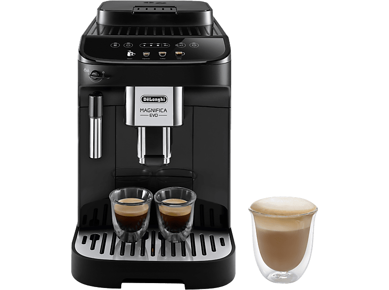 Cafetera superautomática - De Longhi, De'Longhi Magnifica EVO ECAM290.21.B, 1450W, 15bar, Molinillo integrado, Sistema Thermoblock, Vaporizador, Negro