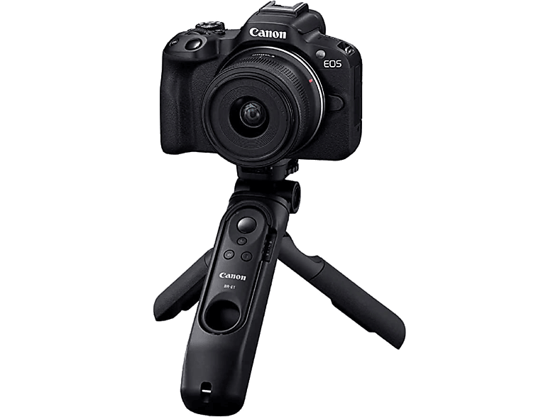 Cámara EVIL - Canon R50, Con RF-S 18-45 F4.5-6.3 IS, Kit creator, 24.2 megapixel, Wi-Fi, Negro
