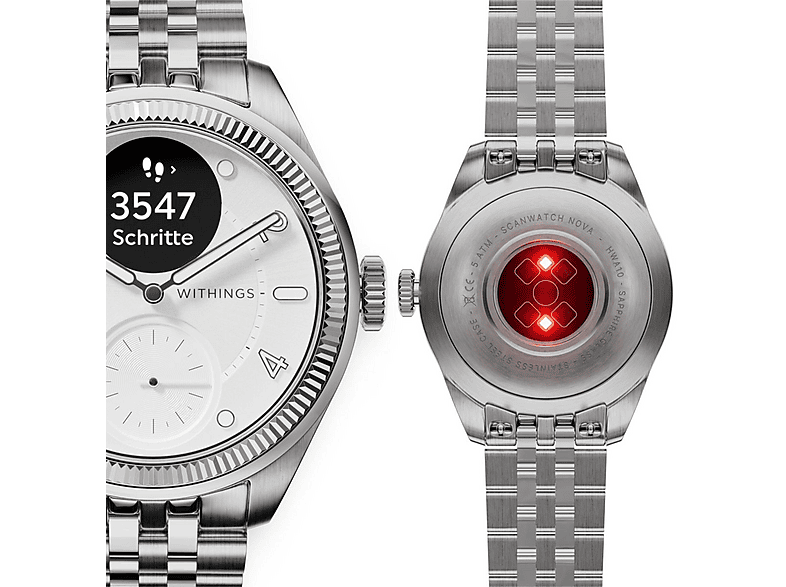 Smartwatch - Withings WI-HWA10-MODEL10, Acero inoxidable, Gris