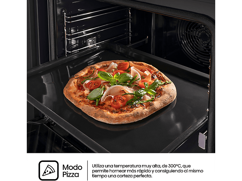 Horno a vapor - Hisense BSA66346PBG, Multifunción, Pirolítico, 77 l, WiFi, Cocción simultánea, Modo Air Fry, 56.4 cm, Negro
