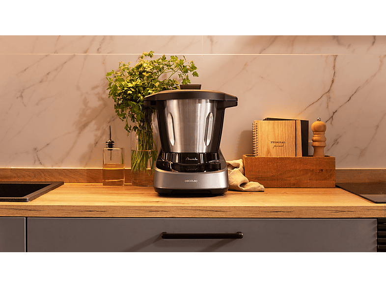 Robot de cocina - Cecotec Mambo 11090 Habana, 1600W, 3.3 l, 37 funciones, Display táctil, Báscula integrada, Wi-Fi, Negro