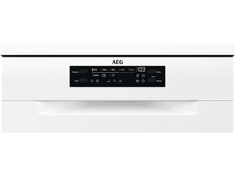 Lavavajillas - AEG FFB74927ZW, 14 servicios, 8 programas, 60 cm, AirDry, Bandeja MaxiFlex, Blanco