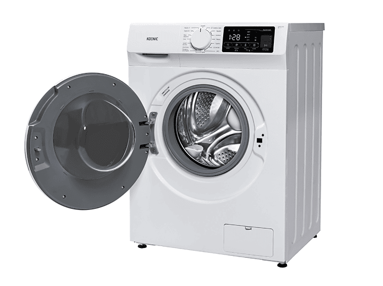 Lavadora carga frontal - Koenic KWM 9113 A INV, 9 kg, 1400 rpm, 14 programas, Botón de limpieza, Blanco