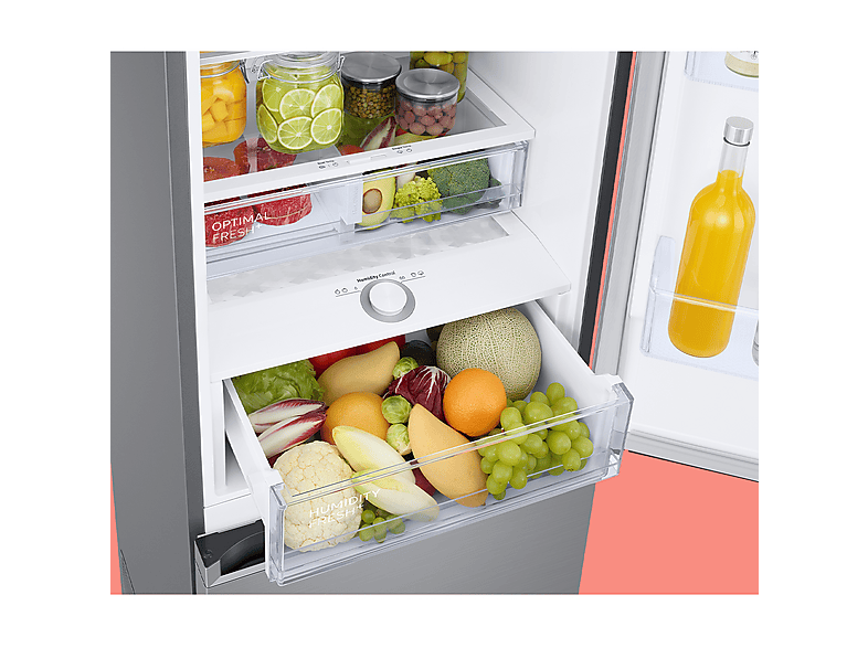 Frigorífico combi - Samsung Smart RB38C675CS9/EF, No Frost, 203 cm, 390l, All-Around Cooling, WiFi, Inox
