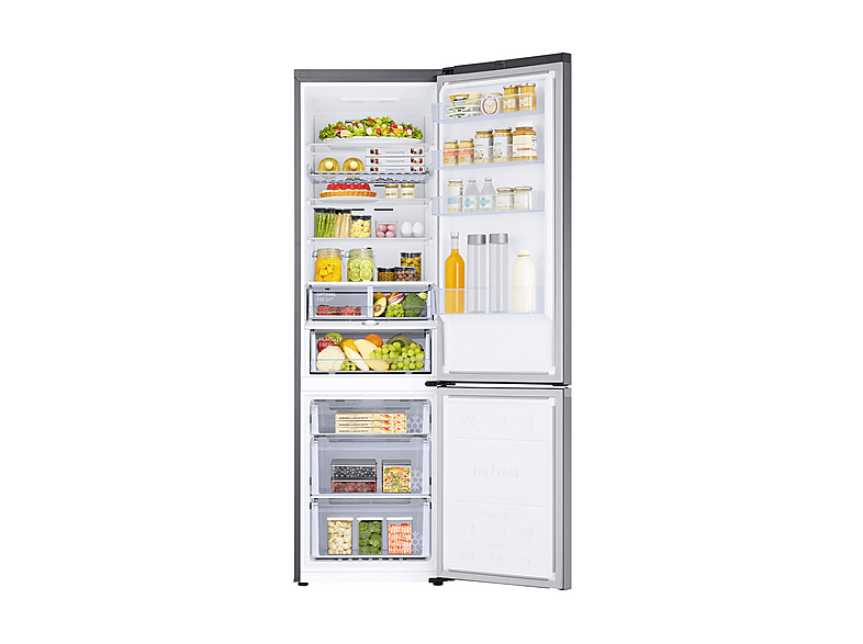 Frigorífico combi - Samsung Smart RB38C605DS9/EF, No Frost, 203 cm, 390l, All Around Cooling, WiFi, Inox