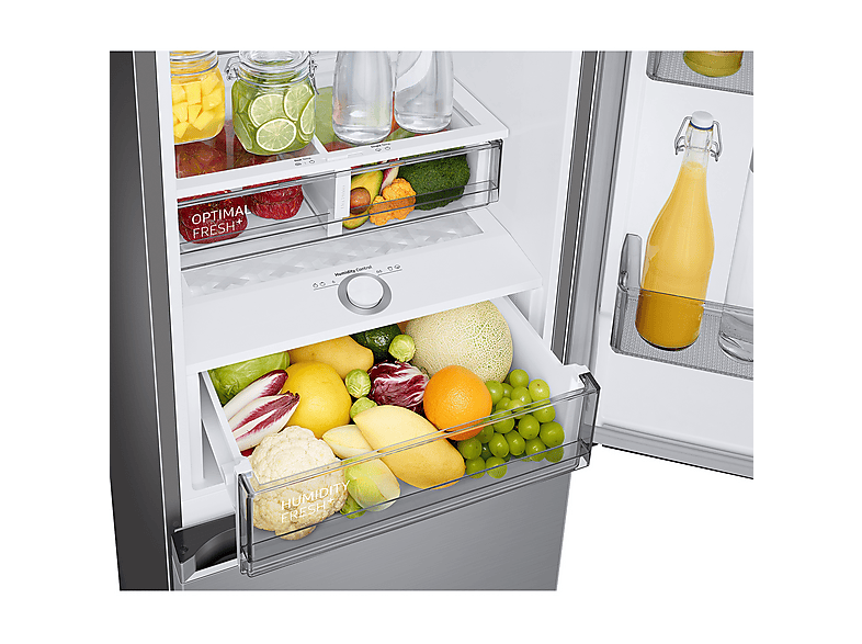 Frigorífico combi - Samsung Smart RB34C775CS9/EF, No Frost, 185.3cm, 344l, All-Around Cooling, Metal Cooling, WiFi, Inox