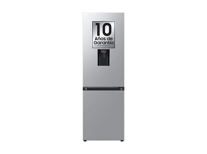 Frigorífico combi - Samsung Smart RB34C632DSA/EF, No Frost, 185.3cm, 341l, All Around Cooling, Dispensador de agua, WiFi, Inox