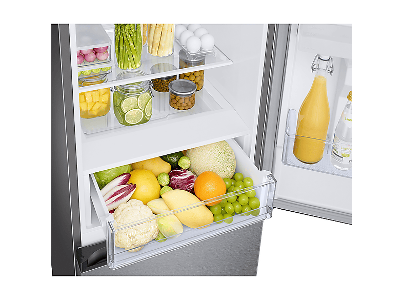 Frigorífico combi - Samsung Smart RB34C632DSA/EF, No Frost, 185.3cm, 341l, All Around Cooling, Dispensador de agua, WiFi, Inox