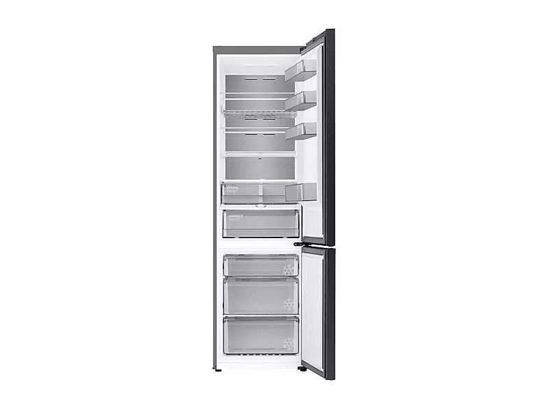Frigorífico combi - Samsung BESPOKE Smart RB38C7B6BS9/EF, No Frost, 203cm, 387l, Twin Cooling Plus, Metal Cooling, WiFi, Inox