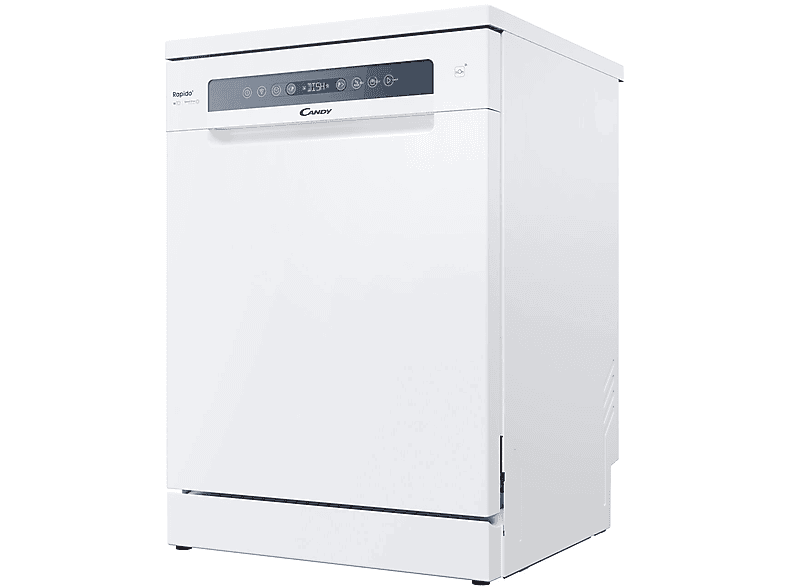 Lavavajillas - Candy Rapido' CF 5C7F1W, 15 servicios, 8 programas, Inicio Diferido, Motor Inverter, 60 cm, Conectividad Wi-Fi, Blanco