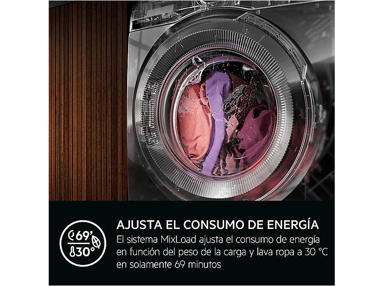 Lavadora secadora - AEG Serie 7000 DualSense LWR7316O4B, 10 kg + 6 kg, Blanco
