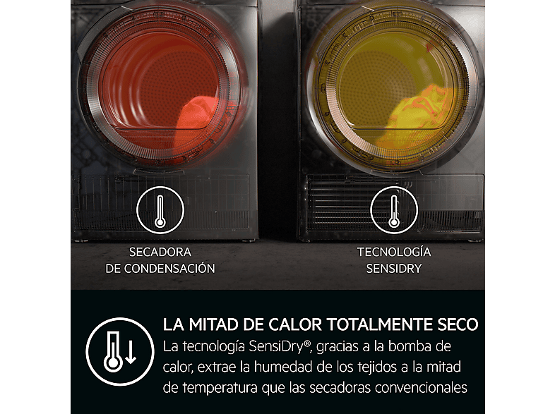 Secadora bomba de calor - AEG Secadora AEG TR818A2PB 8Kg Blanca, White
