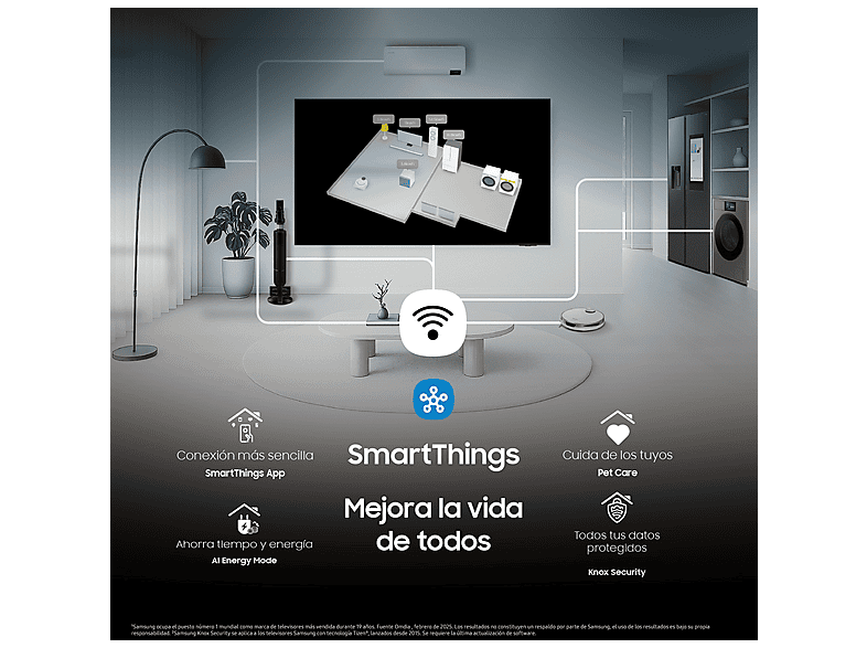 TV QLED 50" - Samsung TQ50Q8FAAUXXC, UHD 4K, Q4 AI Processor, Smart TV, Gris Titanio