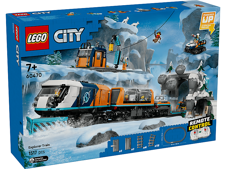 Juego de construcción - LEGO City Tren Ártico de los Exploradores - 660470, edad recomendada: 7 año(s), 1517 piezas