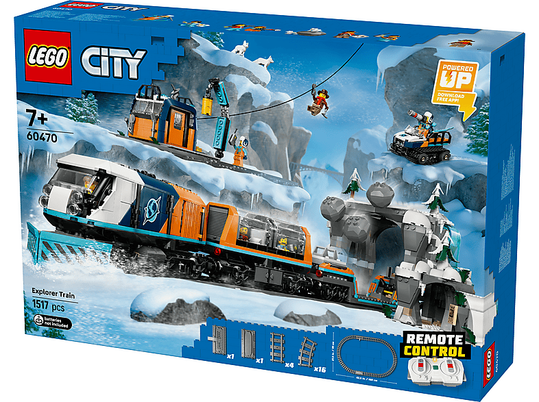 Juego de construcción - LEGO City Tren Ártico de los Exploradores - 660470, edad recomendada: 7 año(s), 1517 piezas