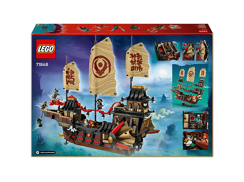 Juego de construcción - LEGO NINJAGO® Bounty del Templo Kit de Construcción Barco y 6 Minifiguras Mayores de 14 Años 71848, 2387 piezas
