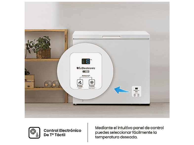 Congelador horizontal - Hisense FT247D4AWYLE, 191 l, 85.3 cm, Congelación rápida, Blanco