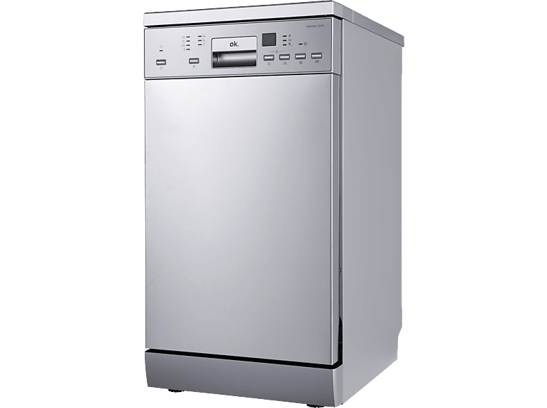Lavavajillas - OK . ODW 4551-1 E FS, Libre Instalación, 45cm Ancho, 7 Programas, Silver