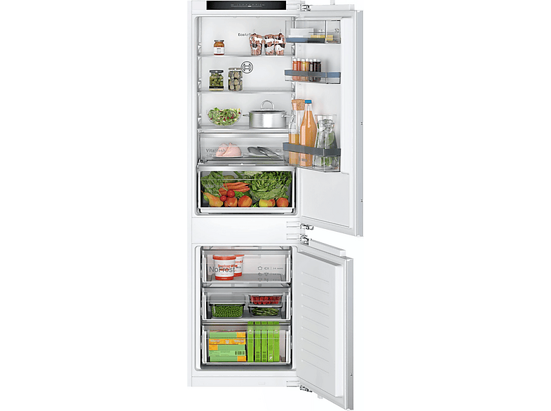 Frigorífico combi integrable - Bosch KIN86VFE0, Semi Frost, 177.2 cm, 260 l, Vita Fresh, Blanco