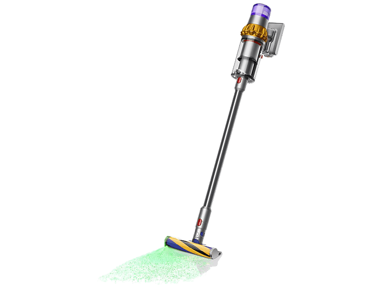 Aspirador escoba - Dyson V15 Detect™ Absolute, Potencia succión 240 AW, 60 min, Inteligente y Potente, 3 Modos, Tecnología Láser, Sensor Suciedad