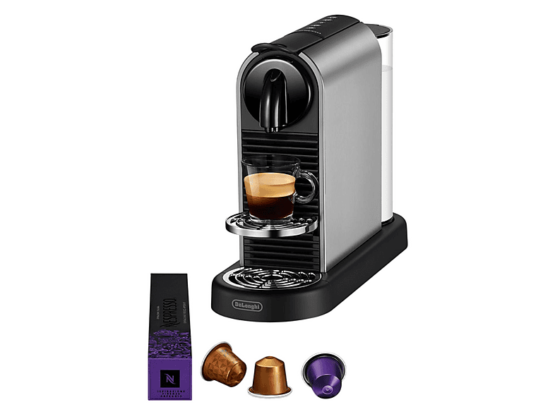 Cafetera de cápsulas - Delonghi CITIZ EN220.T METAL OR, 19 bar, 1260 W, Titan
