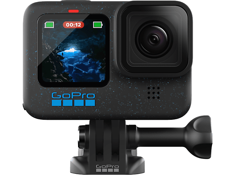 Cámara deportiva - GoPro Hero 12, HyperSmooth, 27 megapixels, 5.3K, HDR, Sumergible hasta 10m, Cámara lenta, Negro