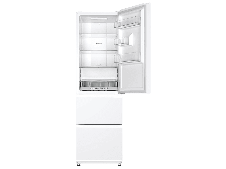 Frigorífico combi - Haier HTR3518ENMW, Altura 1850 mm, Capacidad 303 l, Blanco