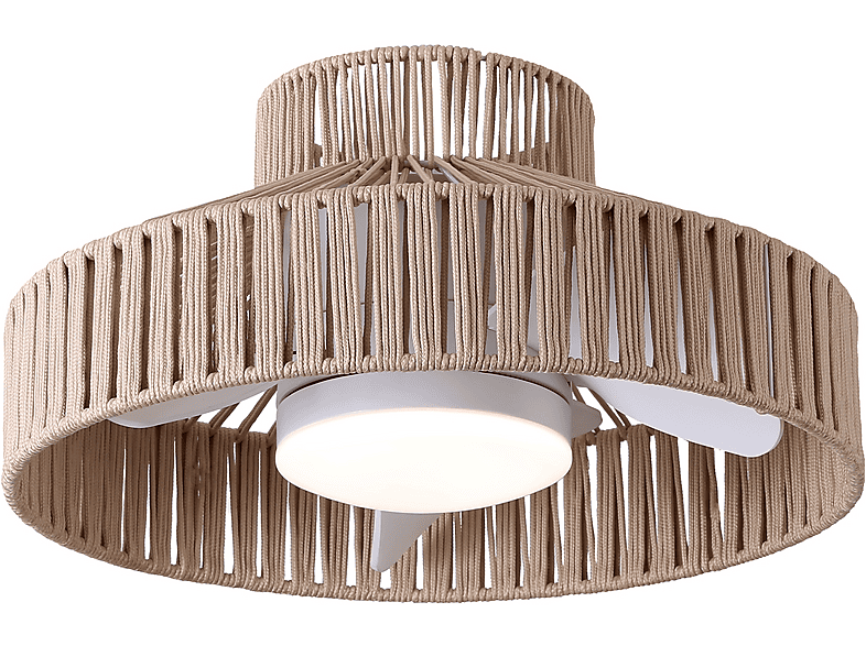 Ventilador de techo con luz LED - Sulion WINDSOR, 18 W, 5 velocidades, Marrón