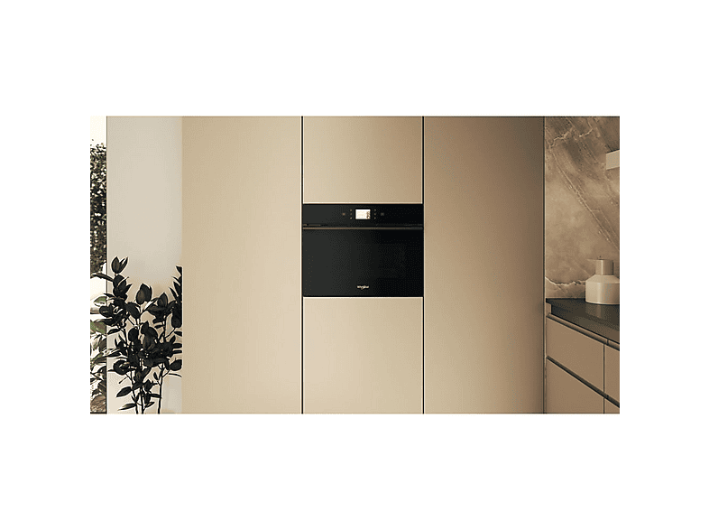 Microondas integrable - Whirlpool WCW9O7PHTSB, 7 potencia, 53 l, Negro