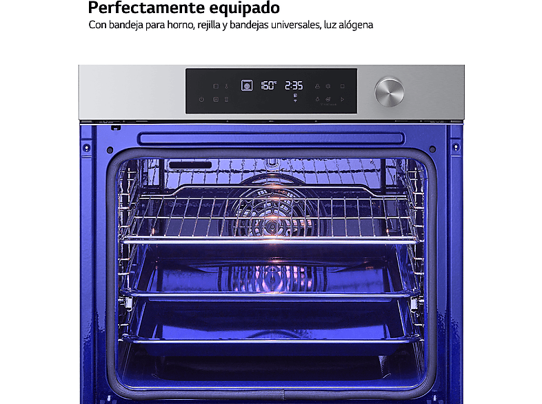Horno - LG WSED7613S, Multifunción, Pirolítico, 76 L, 59.2 cm, EasyClean™, ThinQ™, Acero inoxidable