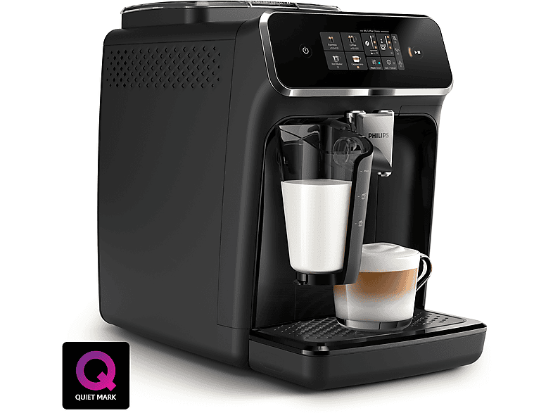 Cafetera superautomática - Philips EP2331/10, LatteGo, Pantalla táctil, 1.8 l, Filtro AquaClean, Negro