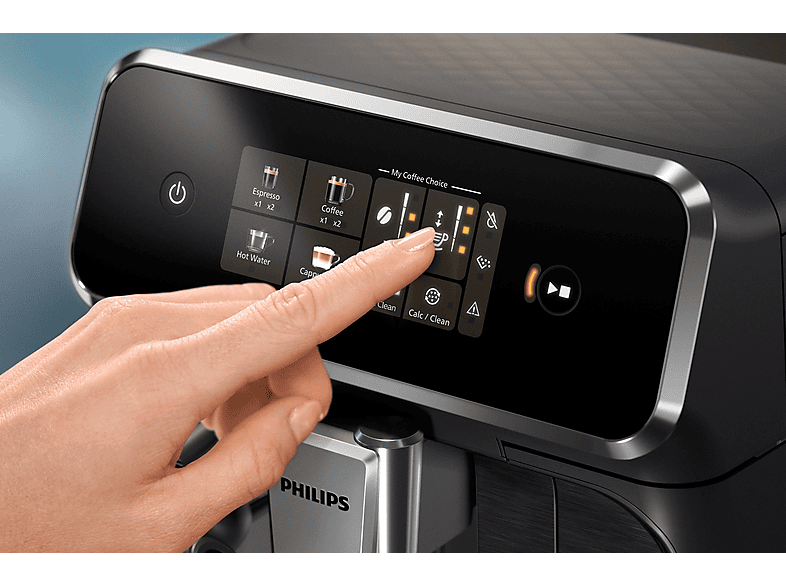 Cafetera superautomática - Philips EP2331/10, LatteGo, Pantalla táctil, 1.8 l, Filtro AquaClean, Negro