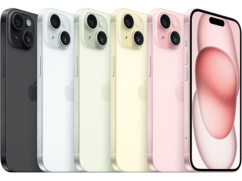 Smartphone - Apple iPhone 15, Negro, 128 GB, 5G, 6.1" OLED Super Retina XDR, Chip A16 Bionic, iOS