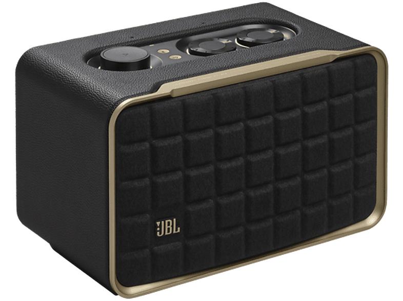 Altavoz bluetooth - JBL Authentics 200, 90W, Bluetooth, Wi-Fi, asistentes de voz Google y Alexa, diseño retro, Negro
