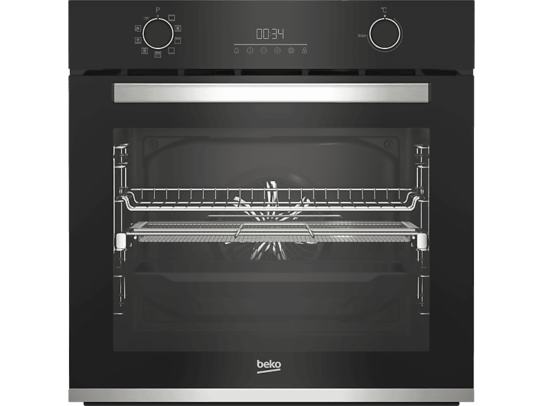 Horno - Beko BBIMA-13302BMPE, Multifunción, Pirolítico, 72 l, 59.4 cm, LED Display, Negro