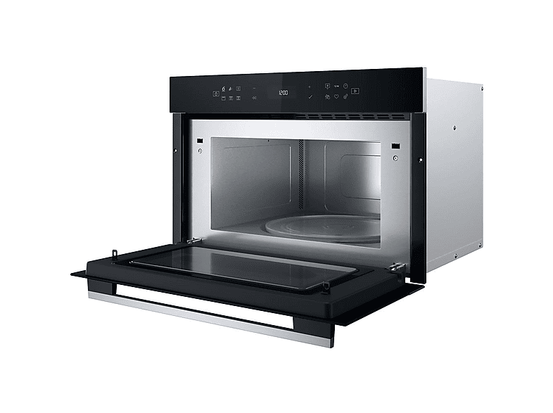Microondas integrable - Whirlpool WMD7O4TX, 7 potencia, 31 l, Negro, Acero inoxidable