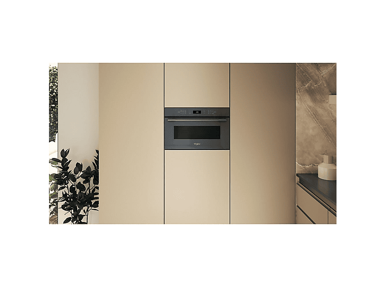 Microondas integrable - Whirlpool WMD7O4TSG, 2100 W, 7 potencia, 31 l, Gris