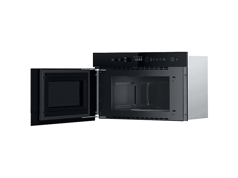 Microondas integrable - Whirlpool WMN574BX, 4 potencia, 22 l, Negro, Acero inoxidable