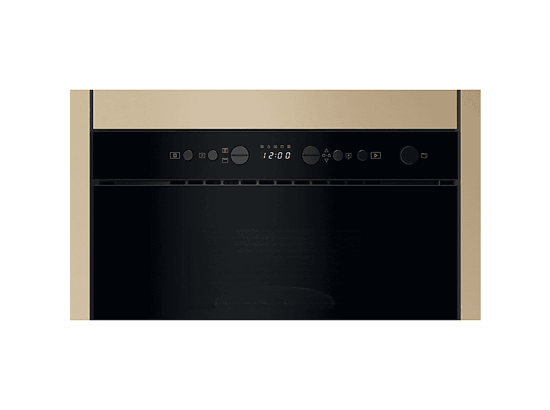 Microondas integrable - Whirlpool WMN574BX, 4 potencia, 22 l, Negro, Acero inoxidable
